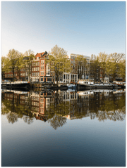 Amsterdam canal l Aluminum Print 