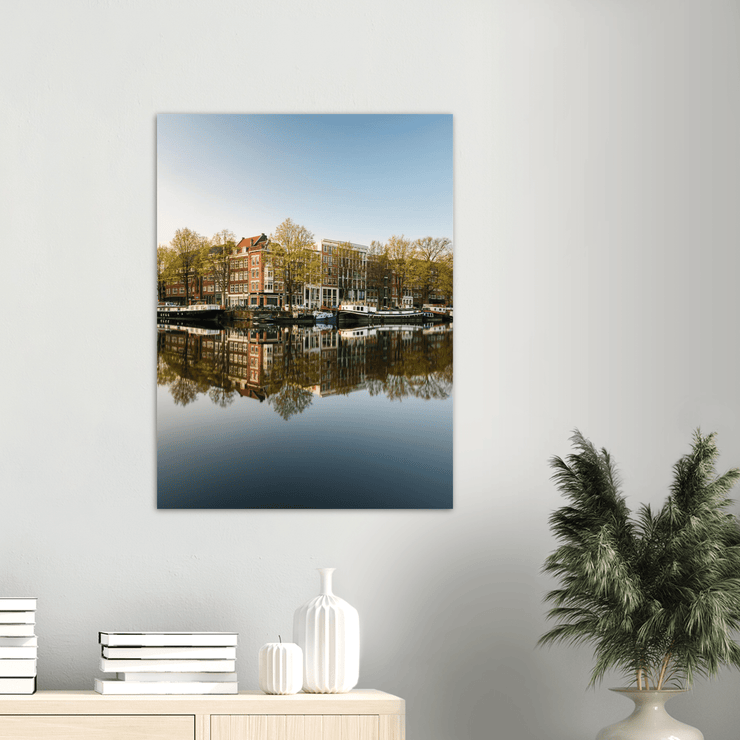60x80 cm / 24x32″ Amsterdam canal l Aluminum Print Gelato
