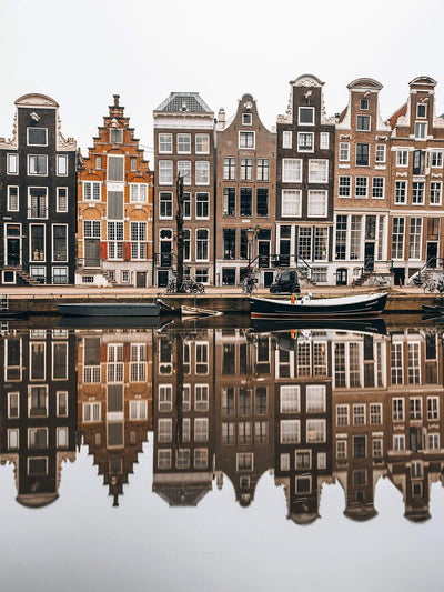 Houses on Herengracht canal, Amsterda, art print