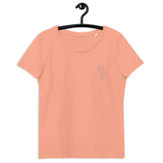 Flower embroidery l Women's fitted eco tee