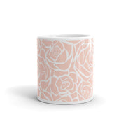 Ceramic mug with flower pattern