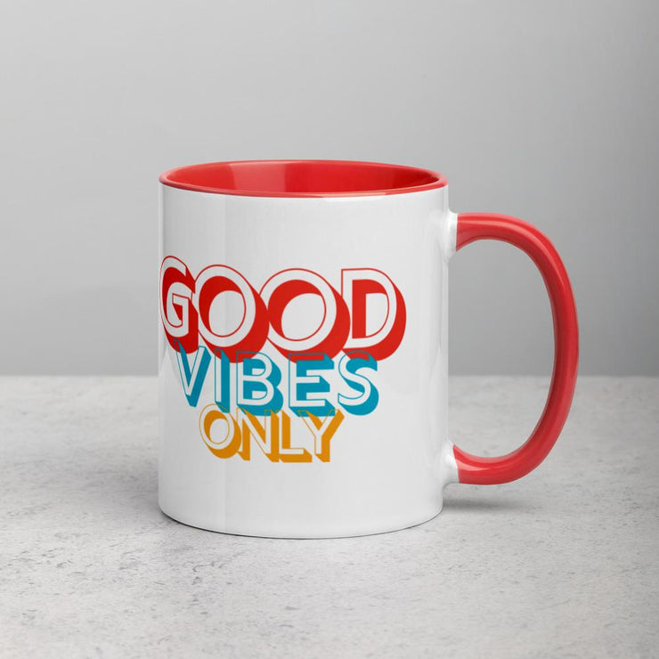 Good vibes only, Mug with Color Inside - lorenacirstea