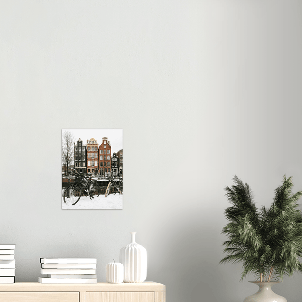 Herengracht canal in winter, Amsterdam l Aluminum Print