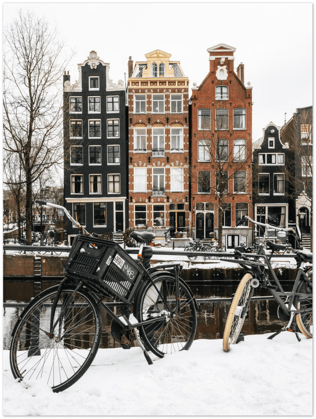 Cuadro de Aluminio Canal Herengracht en invierno, Amsterdam l