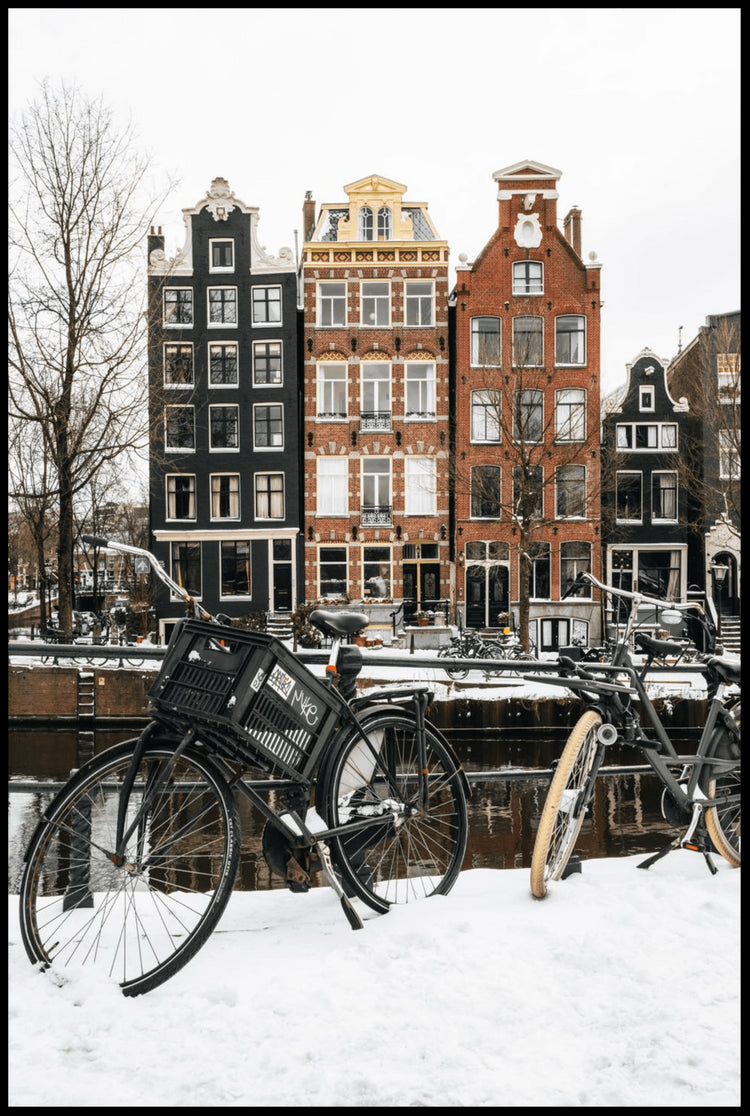 Herengracht canal in winter, Amsterdam l Aluminum Print Gelato