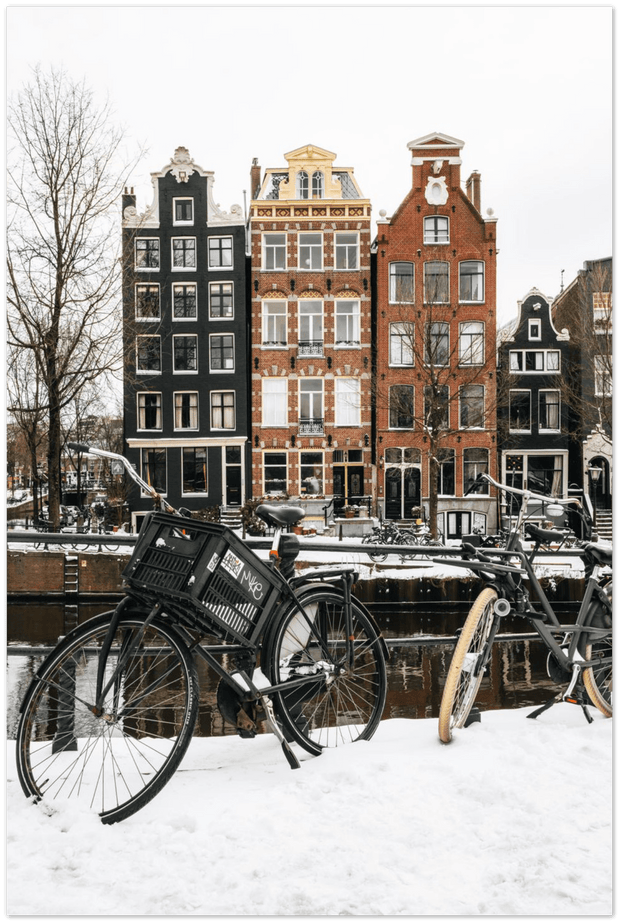 Herengracht canal in winter, Amsterdam l Aluminum Print Gelato