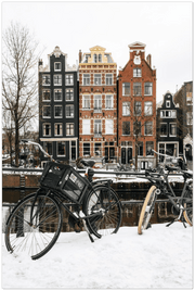 20x30 cm / 8x12″ Herengracht canal in winter, Amsterdam l Aluminum Print Gelato