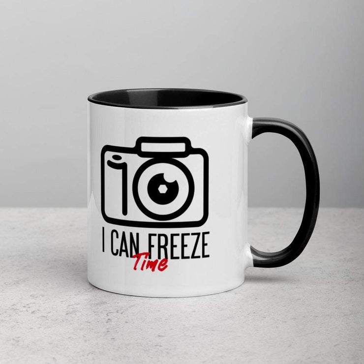Mug with Color Inside, I can freeze time design - lorenacirstea