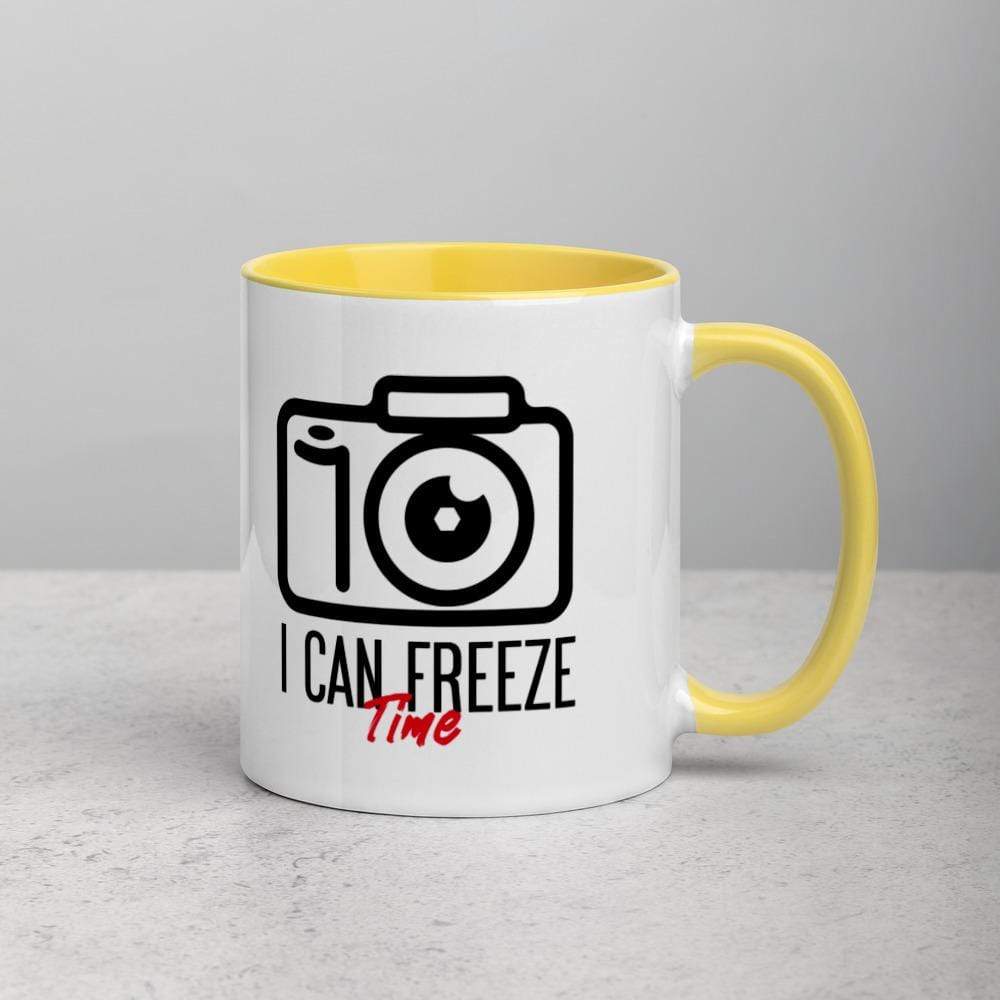 Mug with Color Inside, I can freeze time design - lorenacirstea