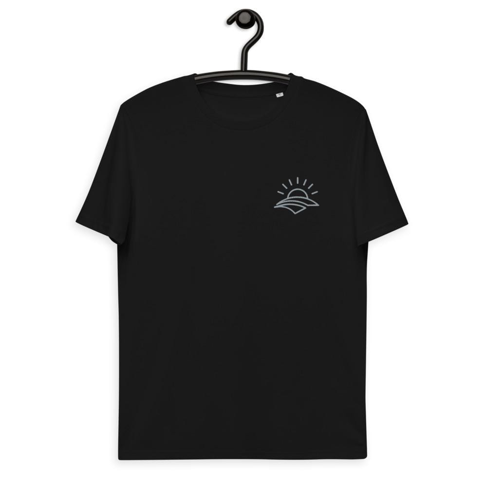 Camiseta unisex de algodón orgánico con bordado de amanecer