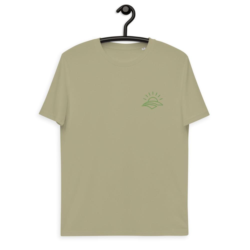 Camiseta unisex de algodón orgánico con bordado de amanecer