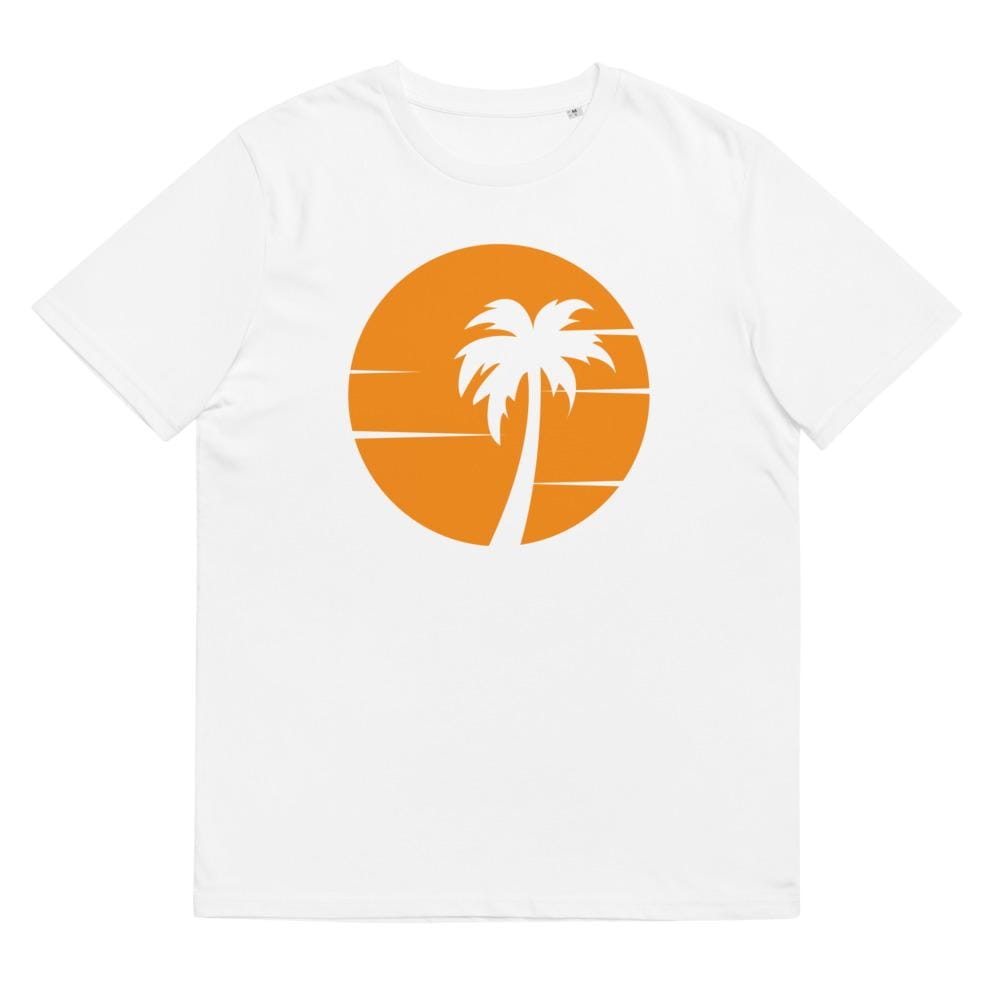 Atardecer con palmera - Camiseta unisex de algodón orgánico
