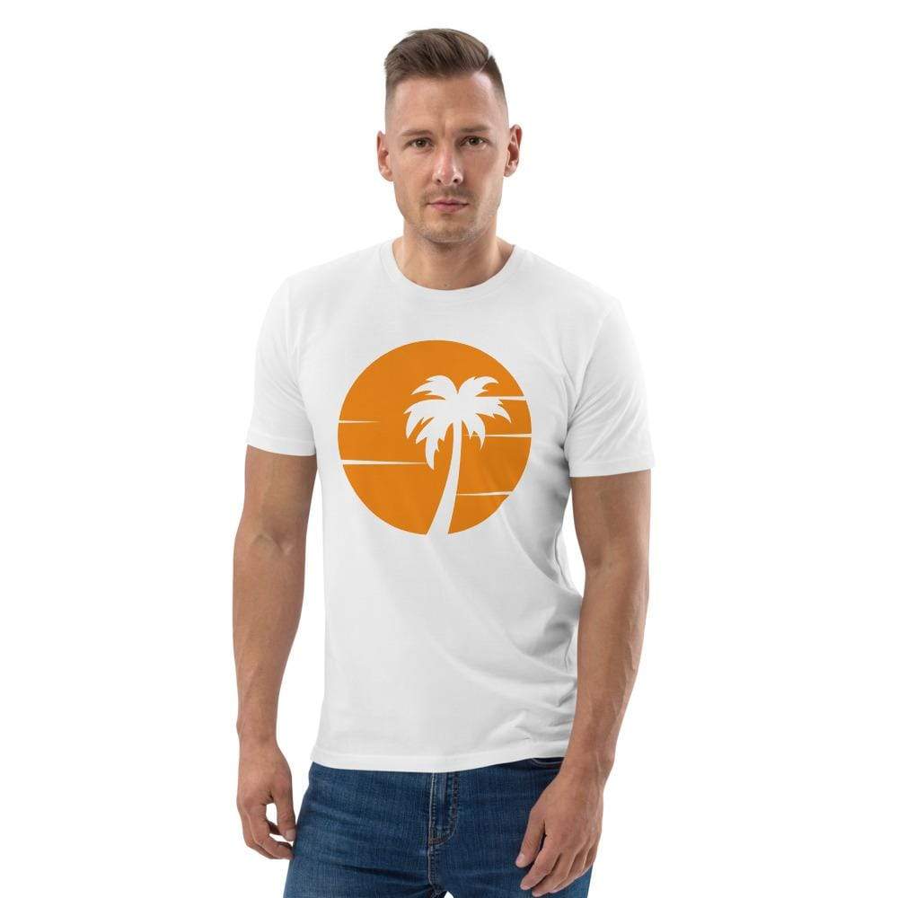 Atardecer con palmera - Camiseta unisex de algodón orgánico