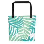 Tote bag with palm tree leaves