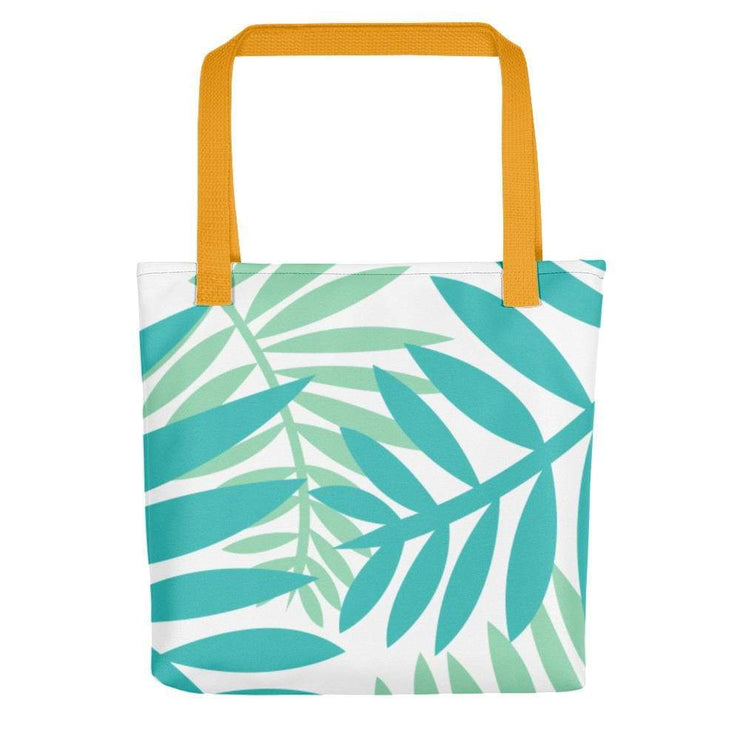 Tote bag with palm tree leaves