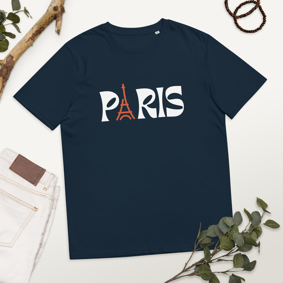 Paris Design - Camiseta unisex de algodón orgánico