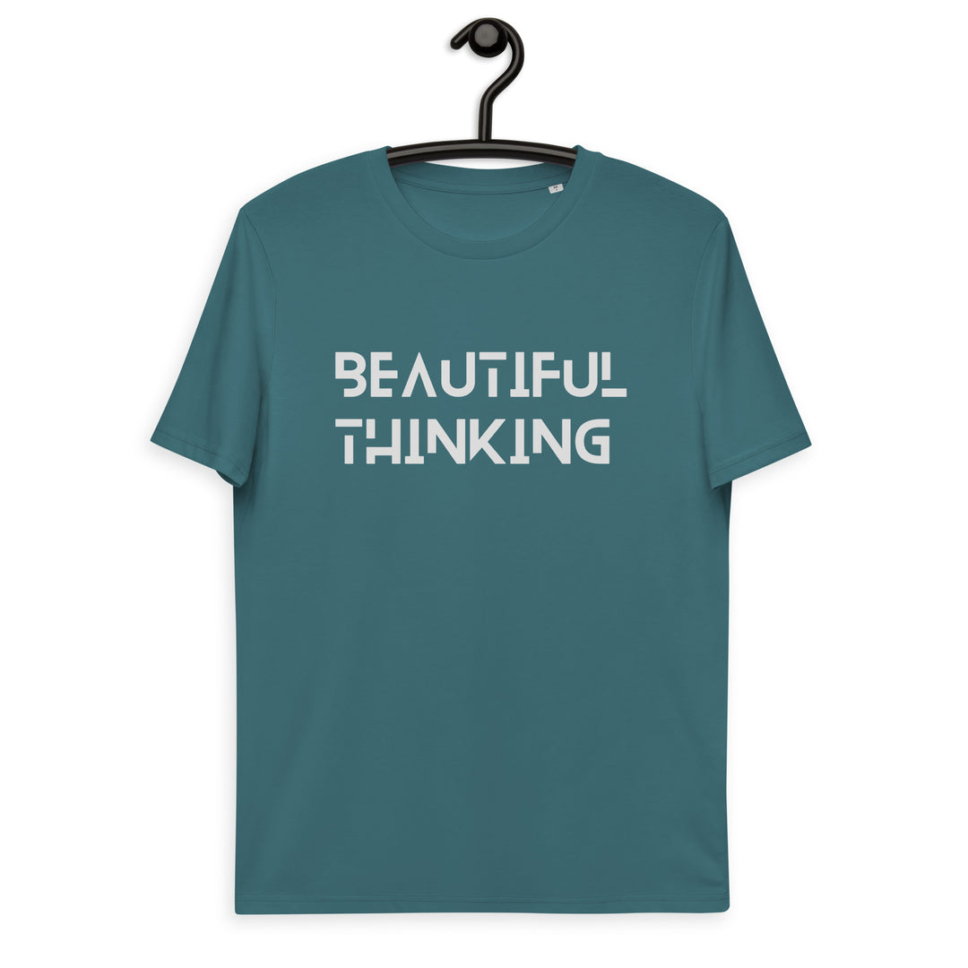 Beautiful Thinking Design - Camiseta unisex de algodón orgánico
