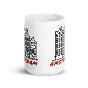 Ceramic mug with Amsterdam houses