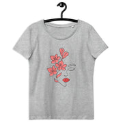 Woman with flowers - Women's organic cotton t-shirt